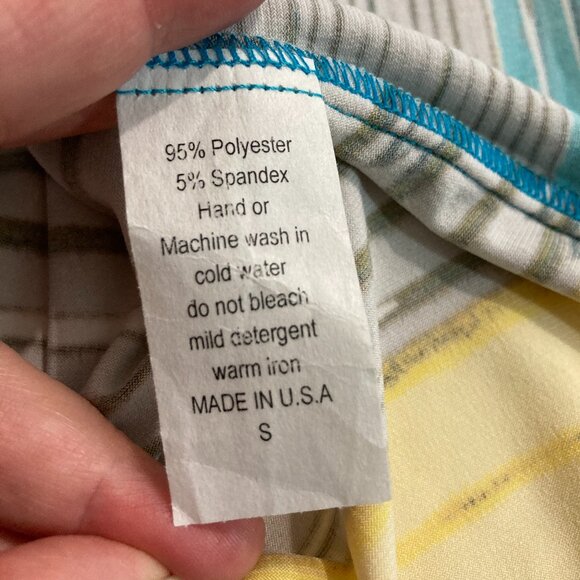 Fashque Studio Top Blouse Stretch Pullover Abstract Multi Asymmetrical S USA - Picture 8 of 11